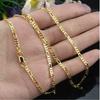 Exquisite Fashion 18K Gold Filled Necklace For Women Men Size 16-30 Inch Jewelry 4mm Figaro Chain Necklaces