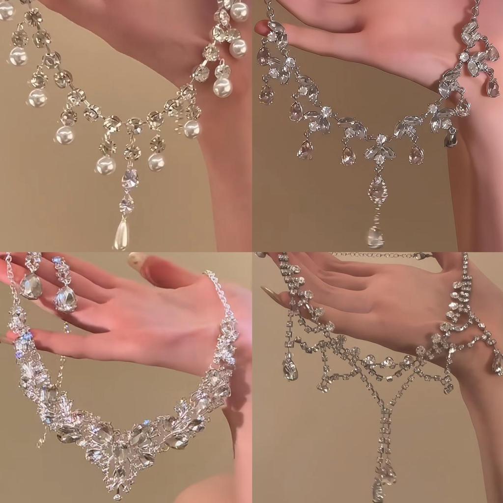 Collana di Perle Fatata Stile Coreano - Catena Clavicola Elegante e di Tendenza per Donna