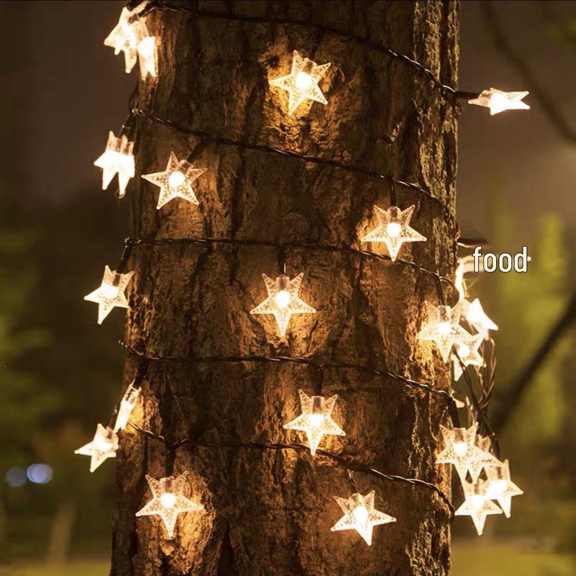 

Водонепроницаемые солнечные гирлянды для украшения навеса, палатки или сада на открытом воздухе Battery 6m 40 LEDs