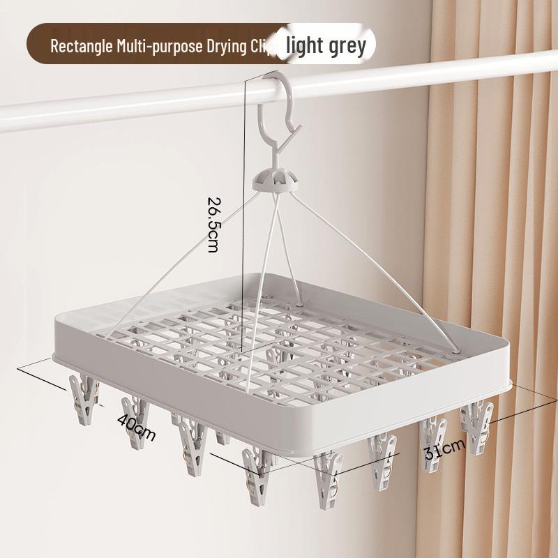 Socks and Underwear Multi-Clip Drying Rack for Dorms and Homes
