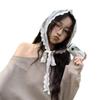 Double-use Triangle Short Half Skirt Butt Curtain Skirt Lace Trim Small Apron Soft Lace Stacked Ins Style Spring Headscarf