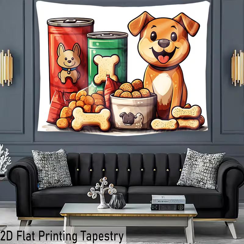 2D Puppy with Canned Food Photography Background