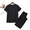 Japanese Spring and Summer Men's Pajamas Suit Modal Viscose Fiber Short-sleeved Trousers Loose Large Size Casual Home Wear