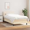 3140254 vidaXL Divan Bed with Mattress Cream 80x200 Cm Fabric
