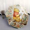1pc Winnie the Pooh at Tea Pattern Beautiful Looking Automatic Folding Umbrella, 3 Folding, 8 Pole Frame Design, Durable and Suitable for Tr