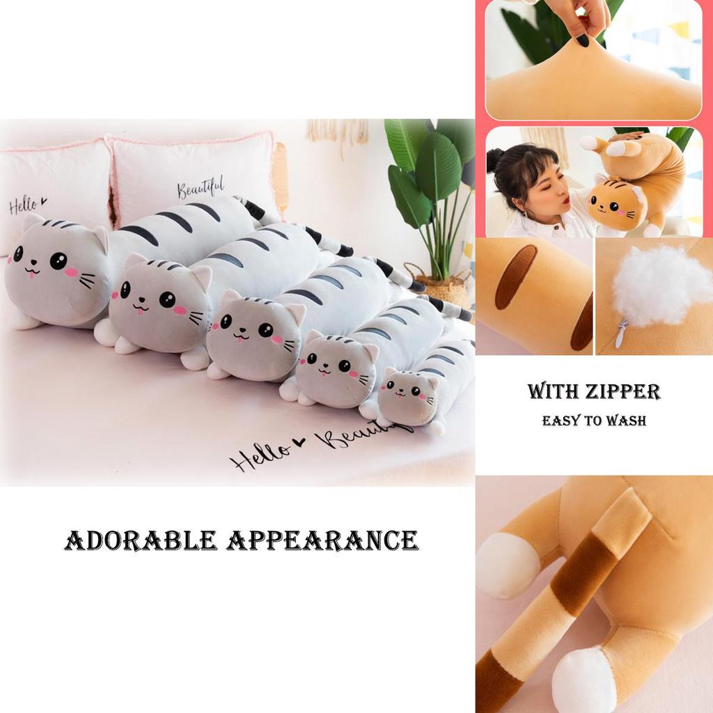 Long Cat Stuffed Animal Doll Cute Birthday Gift Home Decor