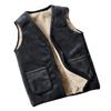 Middle-aged and Elderly Men's Thickened Fleece Winter Warm Vest for Dad, Large Size Lamb Wool Vest