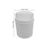 Mini Desktop Trash Can Swing Lid 2L Small Trash Bin for Desk Bedroom Office Vanity Compact Waste Bin Modern Small Garbage Can
