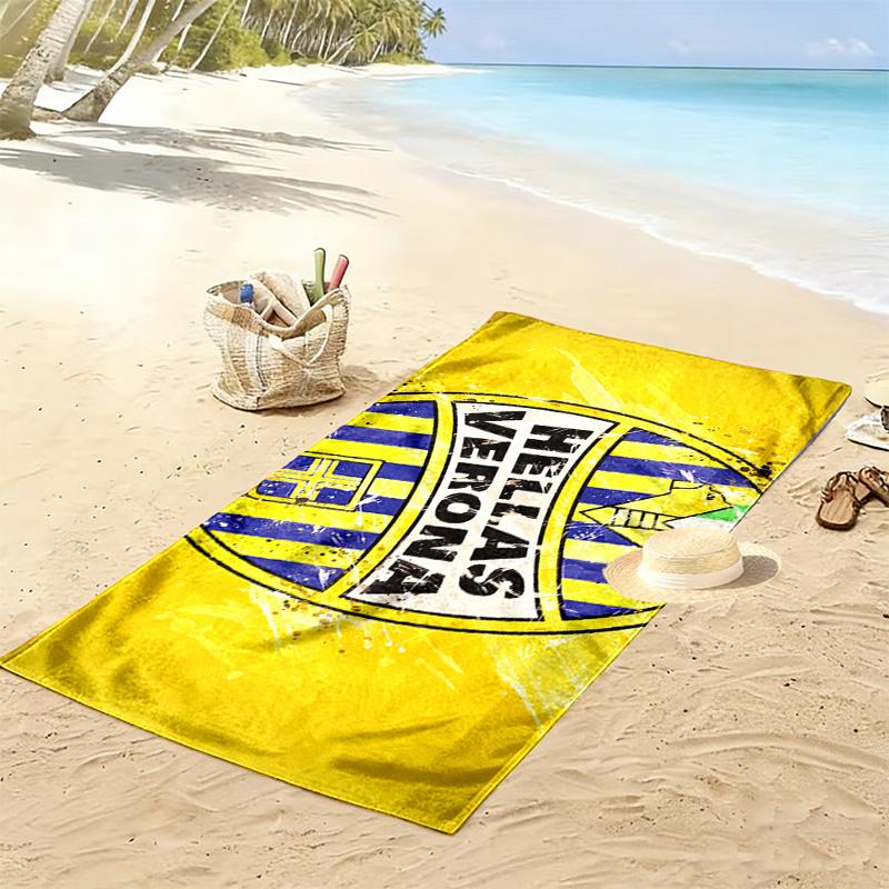 Hellas Verona FC Print Beach Towel, Large Soft Quick Dry Towel for Beach Camping Swimming