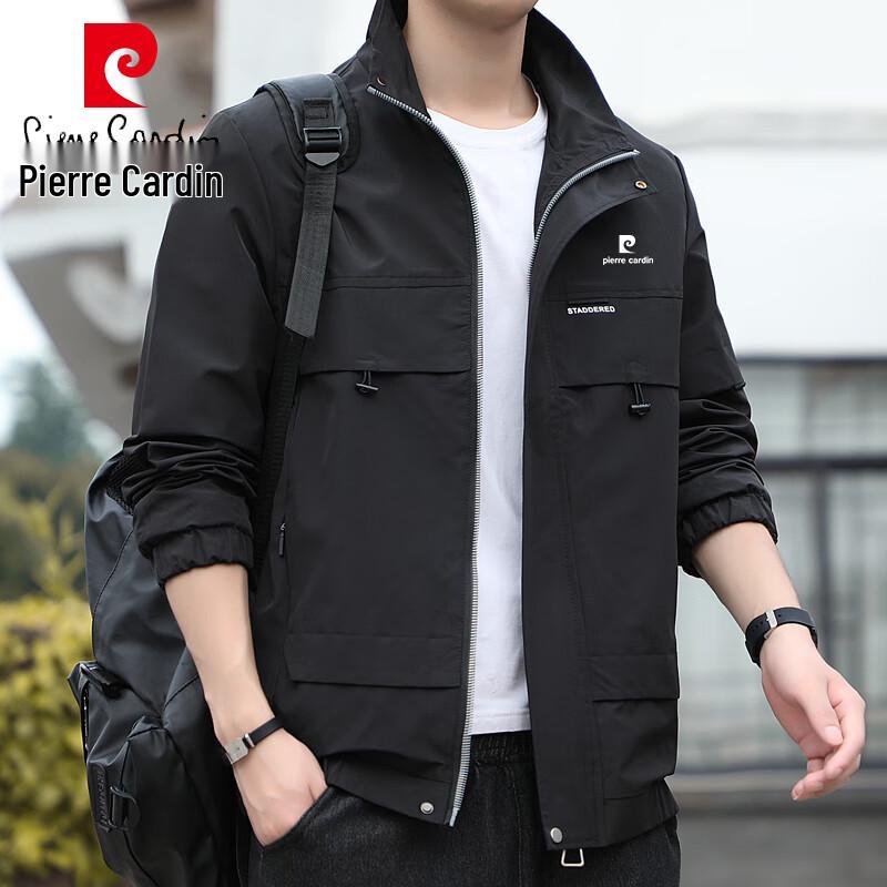 Pierre Cardin Men's Loose Fit Stand-Up Collar Jacket