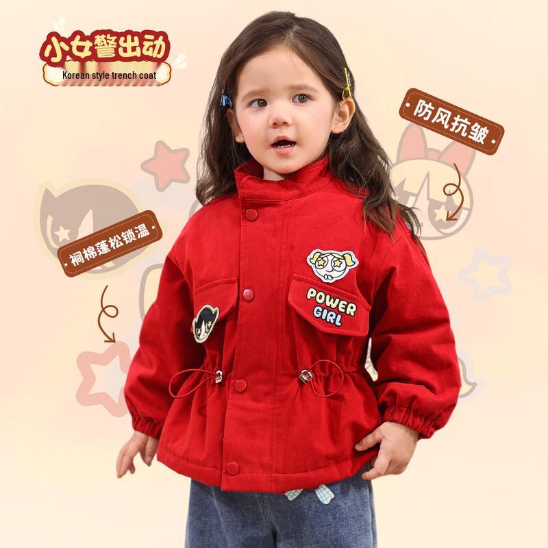 LUSON Baby Girl s Korean Style Winter Windbreaker 80