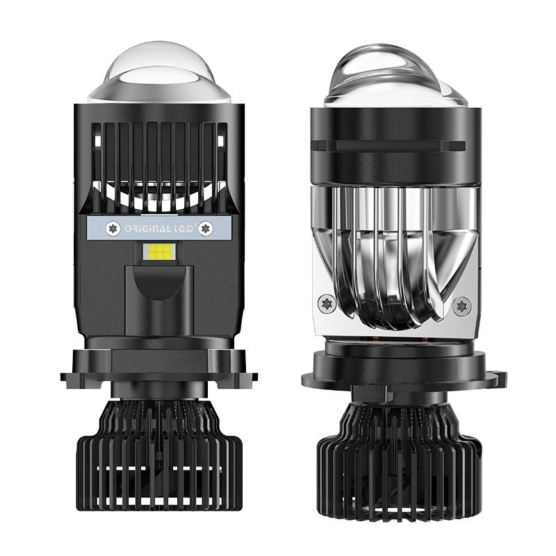 

2 шт. H4 светодиодный проектор турбовентилятор автомобильная фара мини линза лазерные шарики чипы лампочка Canbus светодиод авто дальний ближний свет мотоциклетная фара RHD&H4/9003/HB2 Hi/Lo