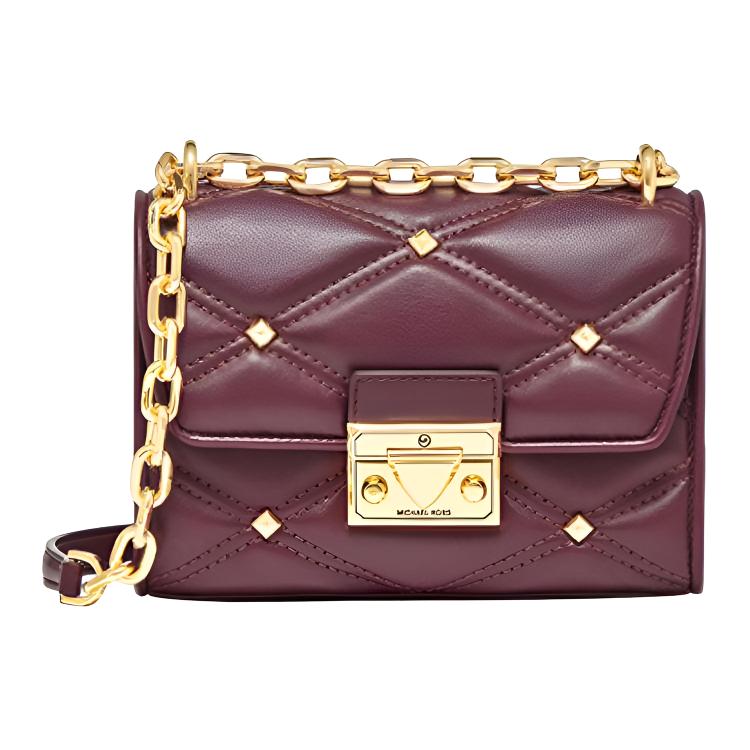 

Michael Kors MK 19 Lock Closure Flap Shoulder Bag Women Shoulder Bag Burgundy 35F2GNRC6I-505 Basic Set (Bag+Dust Bag)
