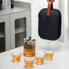 Reise-Teeset Ein Kanne Vier Tassen Set Tragbar Outdoor Camping Glas Schnellbecher Teekanne Kung Fu Tee-Set