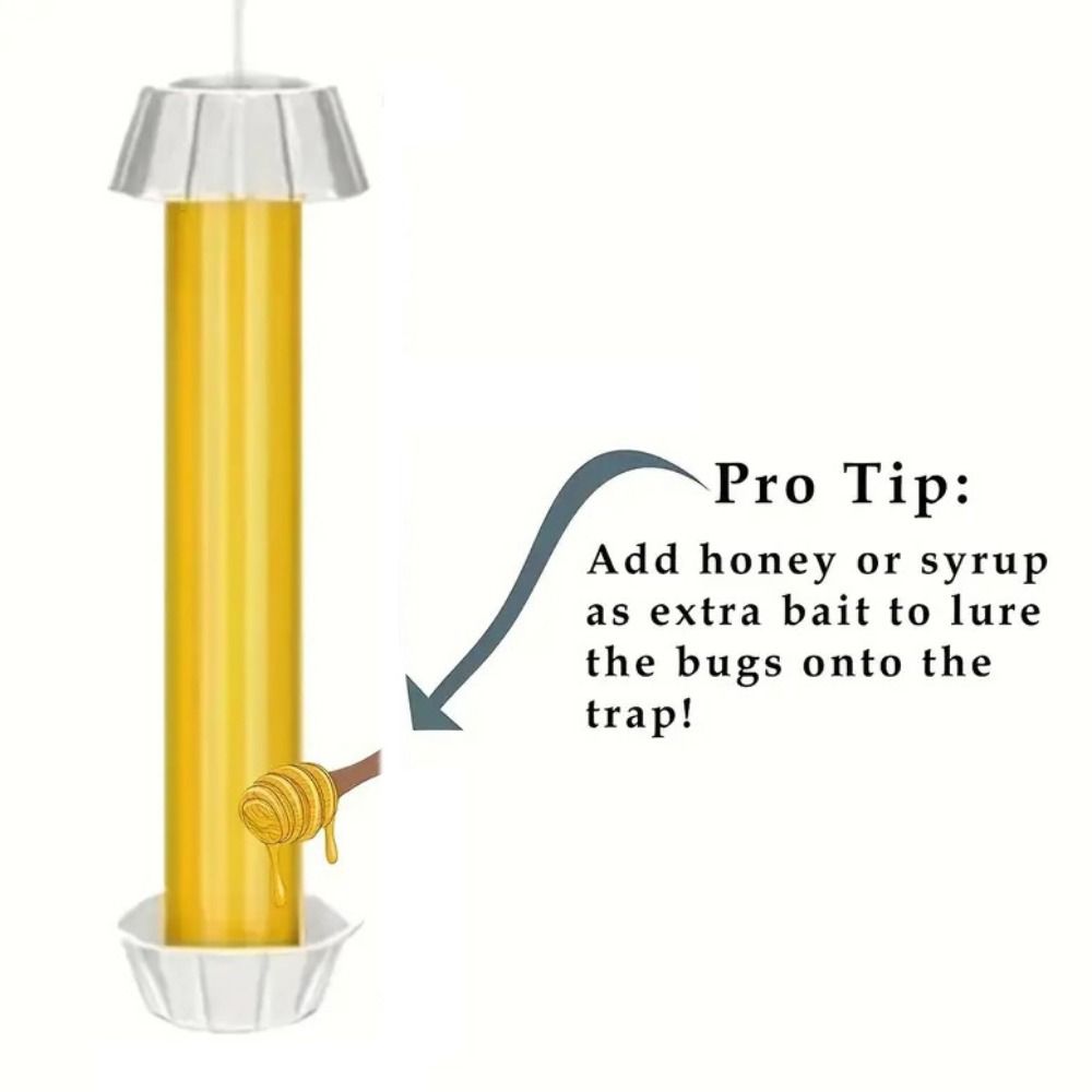 Plastic Hanging Fly Sticky Trap Sticks Adhesive Fly Catcher Fly Trap Tubes Catching Flies