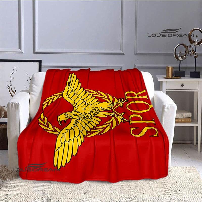 Roman SPQR Bedruckte Decke, warmes Flanell, weich und bequem, modische dekorative Decke, Heimreisedecke, Geburtstagsgeschenk