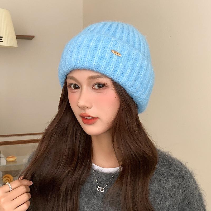 Thickened Warm Ear Protecting Woolen Cap  Children's Outdoor Cold Proof Headband Cold Cap Versatile Large Head Knitted Cap