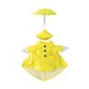 Spring Lawn Goose Raincoat Outfit With Umbrella For 17 Inch Outdoor Patio Decor Plastic Waterproof Costume Set
