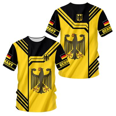 Germany Flag Football Jersey Summer Men Soccer Plus Size Germany Emblem T-shirts Short Sleeve Deutschland Clothing Dropshipping