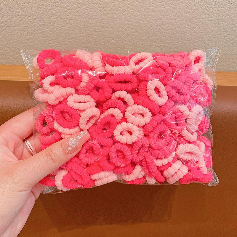 

100/500Pcs Hair Accessories Girls Colorful Elastic Hair Bands Ponytail Hold Hair Tie Rubber Bands Scrunchie A5 100pcs