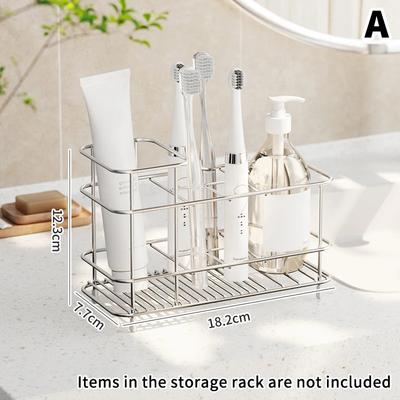 Bathroom Toothbrush Holder Stainless Steel Toothpaste Holder Electric Toothbrush Holder Organiser Accessories