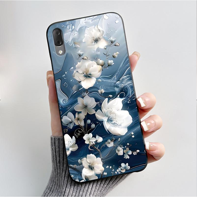 Hülle Für Sony Xperia L3 L 3 L3312 L4312 L4332 Handyhülle Luxus Mode Schmetterling Blumen Schwarzes Silikon Weiche Rückseite Abdeckung