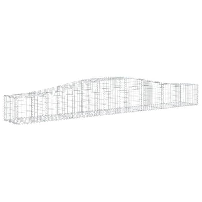 VidaXL 4x Paniers à Gabions Arqués Cages à Gabions Arquées Murs de Gabion Barrières de Jardin Terrasse Extérieur 3145919
