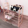Black Assembly Shoe Rack Plastic Assembly Shoecase Practical 4 Tiers Shoe Cabinet  Students