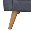 3 Seater Fabric Sofa In Dark Grey