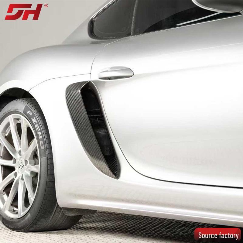 Porsche 718 GT4 Dry Carbon Fiber Side Air Vents (Non-Destructive Install, 2017-2025)