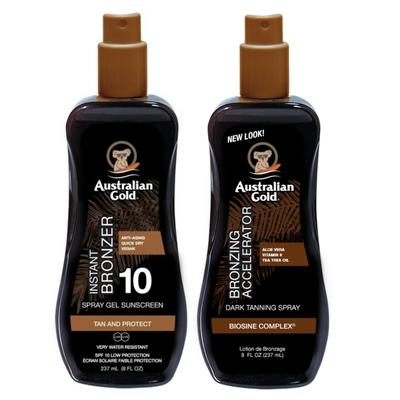 Australian Gold Sprejový bronzer SPF10 + Sprejový akcelerátor opálení