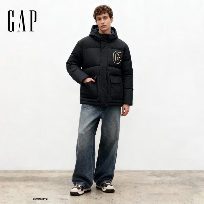 GAP Men s Windproof Hooded Down Jacket 170/92A