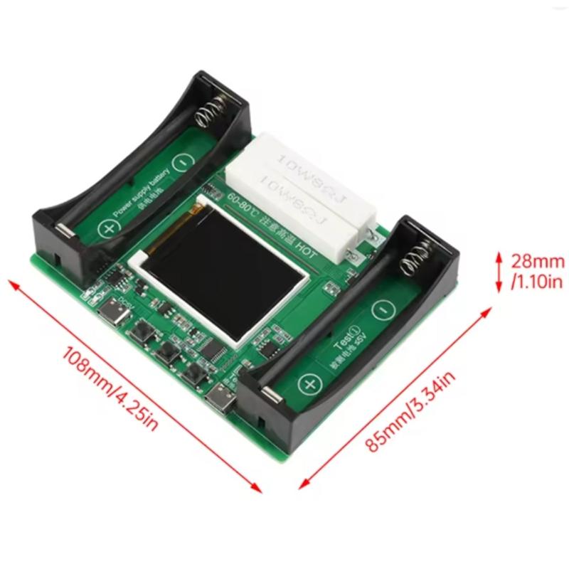10A Discharge Current Battery Capacity Tester With Overloads Protections For 18650 Cells