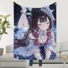 Impact Blanket Throw Super Cosy Genshin Columbina Plush Living Room Sofa Couch Childish Birthday Gifts