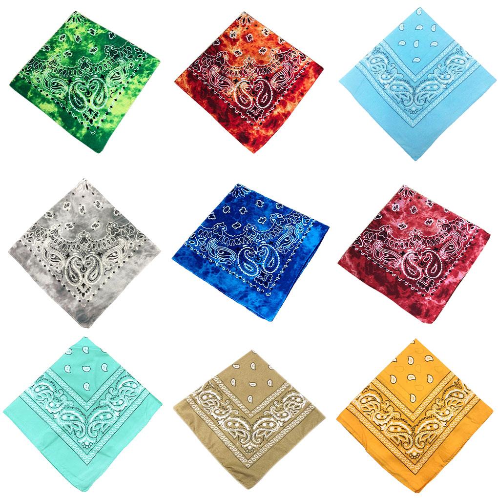 Fashion Unisex Bandana Hip Hop Square Scarf Paisley Patterned Headband Modern Headscarf Multipurpose Hair Gifts