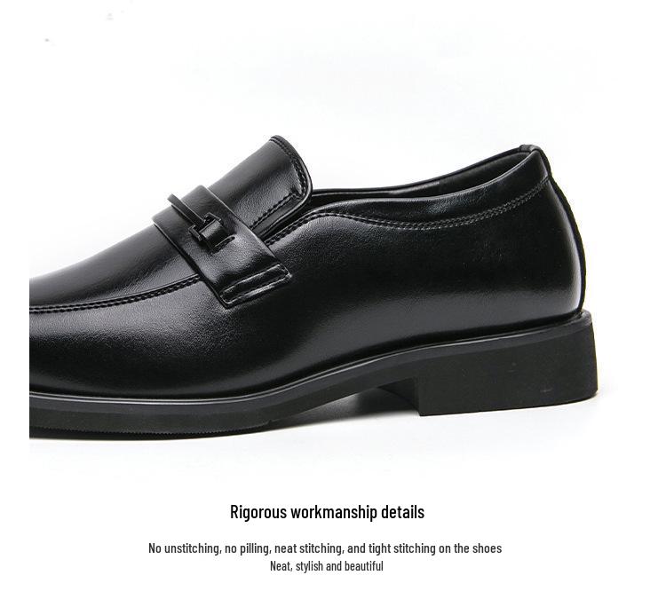 Men's Plus Size Leather Loafers: Versatile British Slip-On Shoes for Business, Formal Wear, Weddings, and Grooms