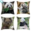 Koala Panda Tierdruck Polyester Kissenbezug Kissenbezug Dekokissenbezug Für Zuhause Sofa Stuhl Auto Dekoration 45X45cm