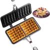 Cast Aluminum Waffle Baking Pan Rectangle Waffle Maker Machine Easy Clean Waffle Mold Pan  Baking
