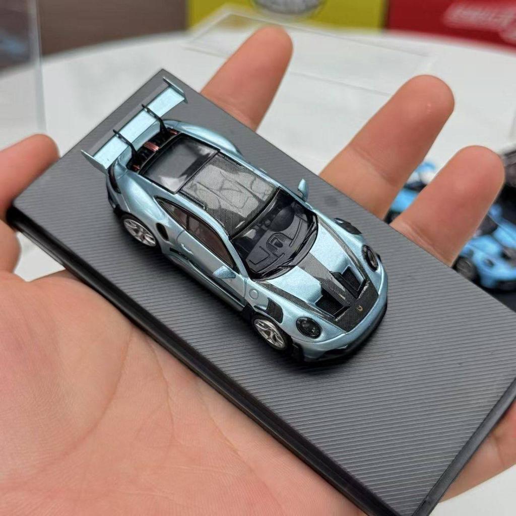 AABKP1 Mj 1:64 Car Model Porsche 911 Gt3 Rs Alloy Car Model Collection Model Gt Silver