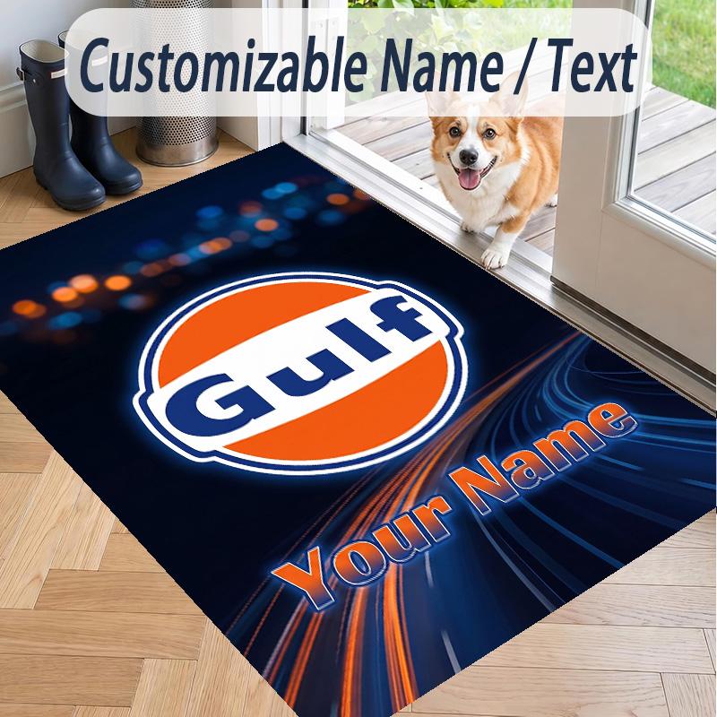 Custom Text Printed Rug Gulf Non Slip Floor Carpet For Home Room Decor