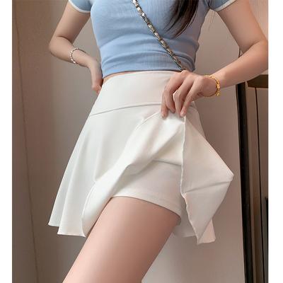 Gonna e Pantaloni da Yoga Bianchi per Donna In Estate Nuova Gonna Sportiva Slim Pieghettata Anti-esposizione A-line Gonna Corta