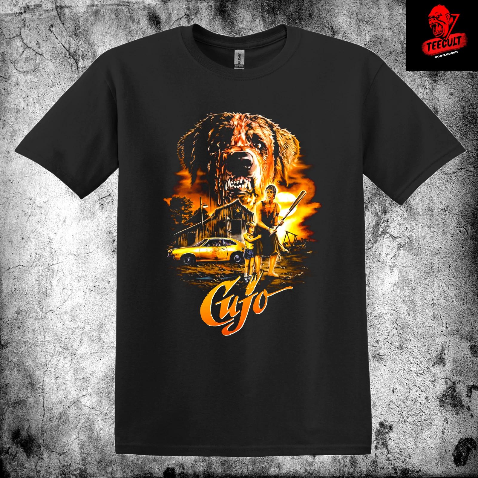 Men s and Women s T-shirts Stephen King s Cujo (1983) Retro Horror Movie Tee Unisex L