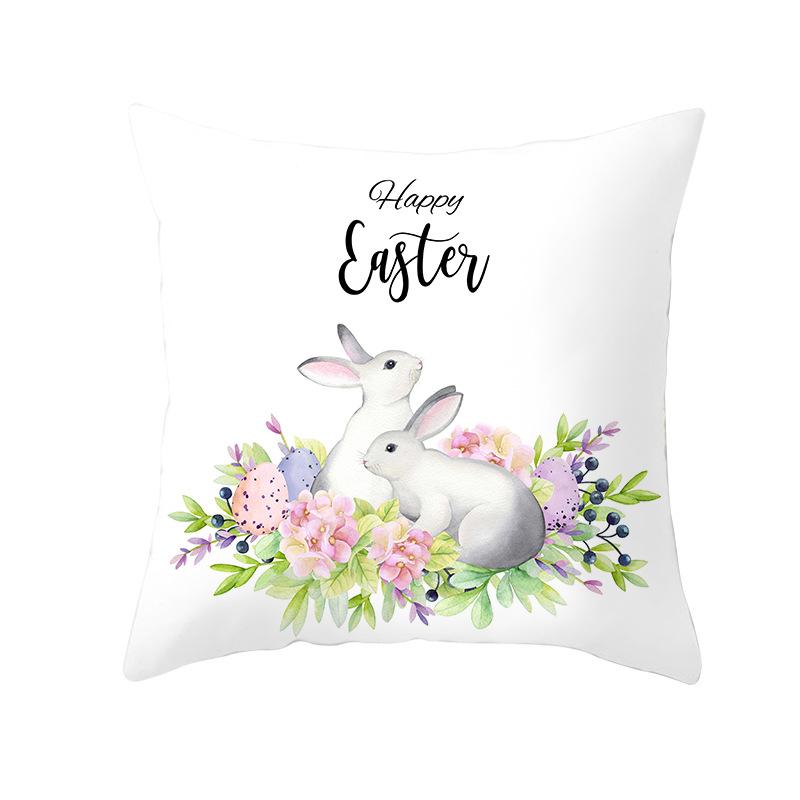 New Easter Bunny Pillow Cover Festive Home Decor Pillow Cover
