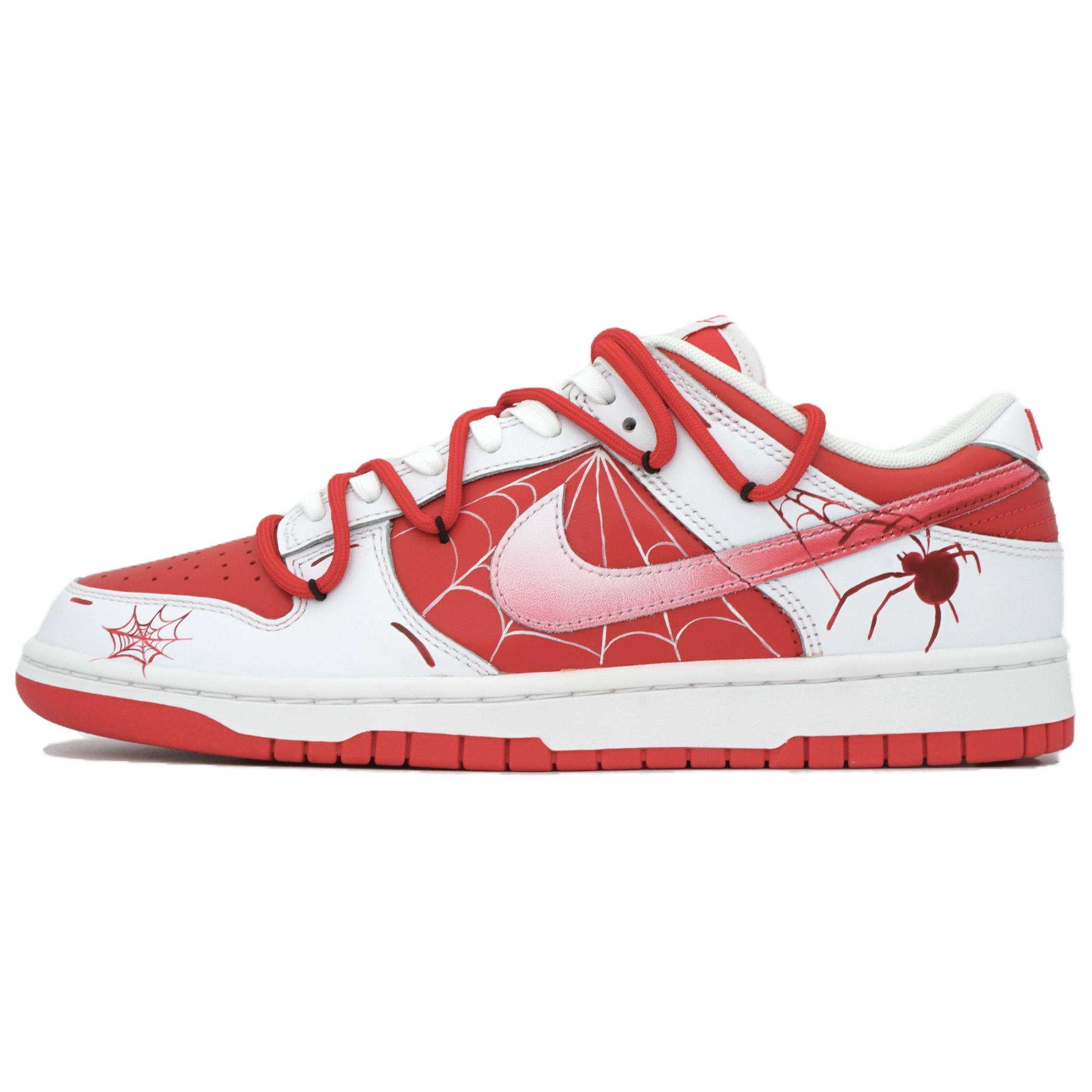 

Nike Dunk Spiderweb Seal Slip Resistant Abrasion Resistant Low top Skateboard Shoes Men s White Red DD1391-600(Team545-) 42