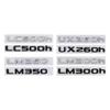 ABS Car Sticker for LC500h LM350 LM300h UX260h Letter Logo Fender Side Body Rear Trunk Emblem Badge Lid Symbol Accessories