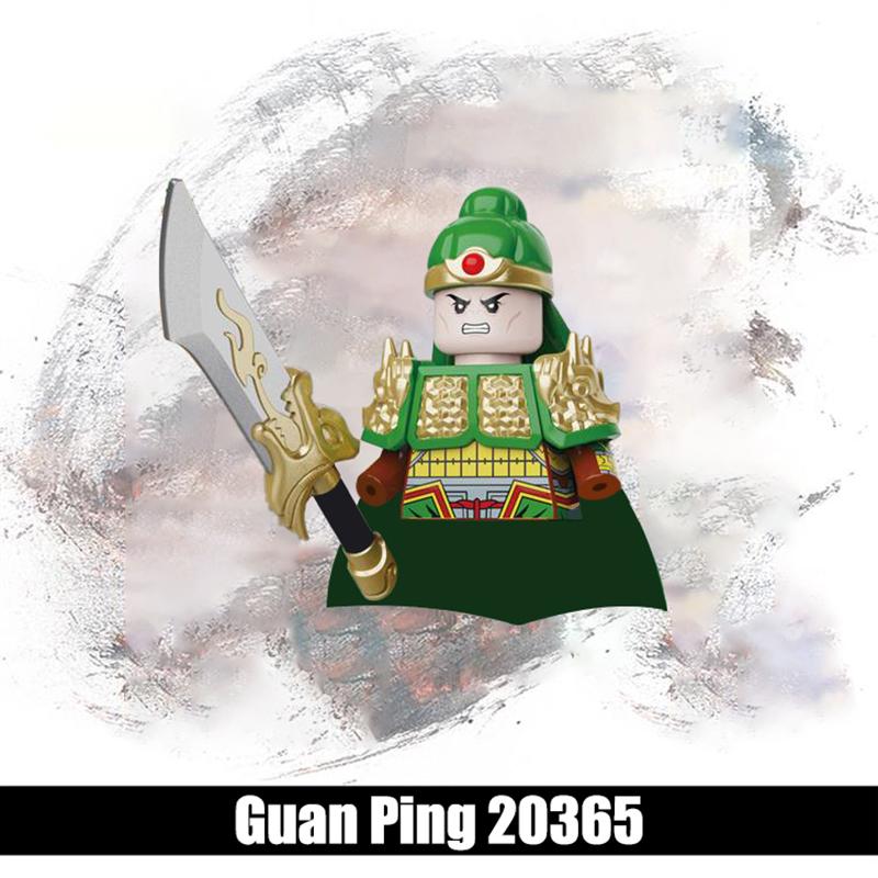 Istoria Chinei Cele Trei Regate Figura Soldații Subordonați ai lui Guan Yu Blocuri cu lamă de lună Jucării pentru copii Cadou Băiat Fete 2024
