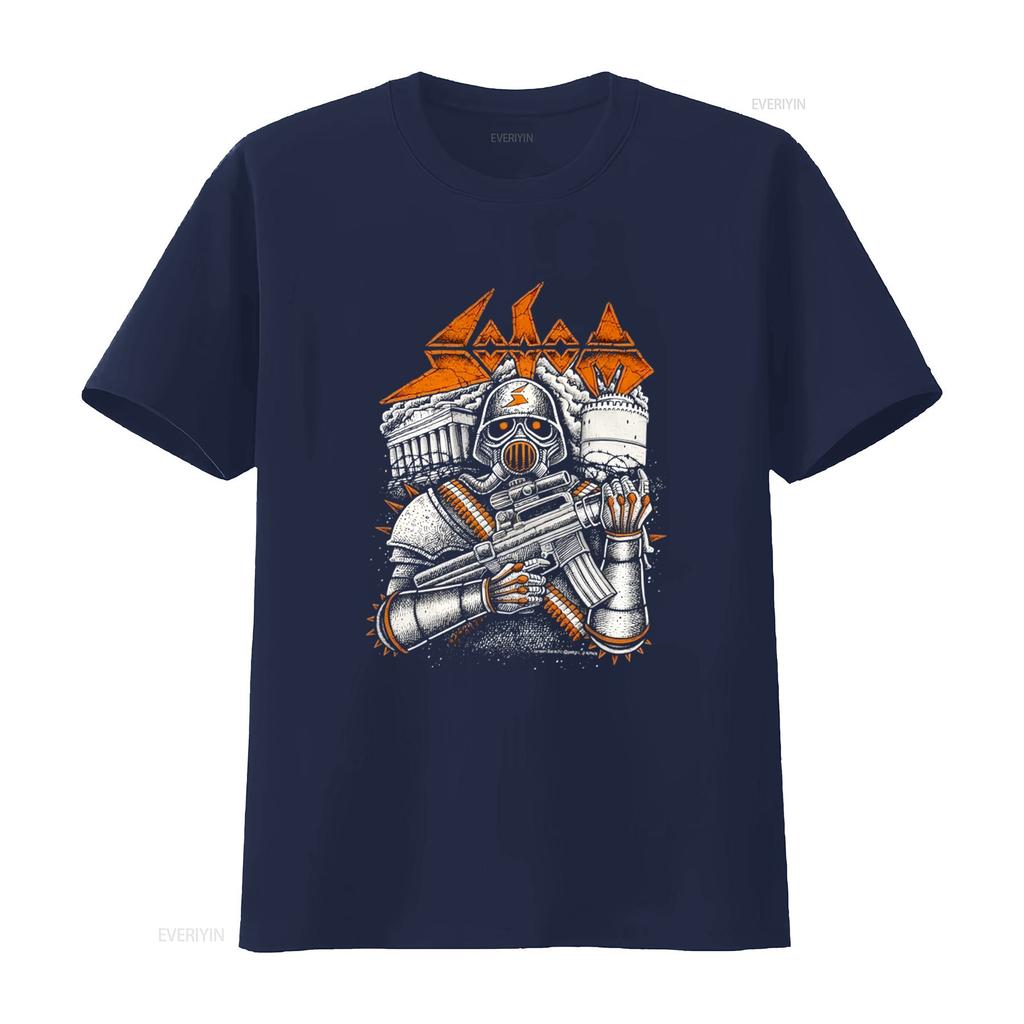 Sodom Greek Tour 2022 Cotton Black Mens T Shirt Print Armor Soldier Design Size S 5XL PM1658 Long or s vintage Washed fashion
