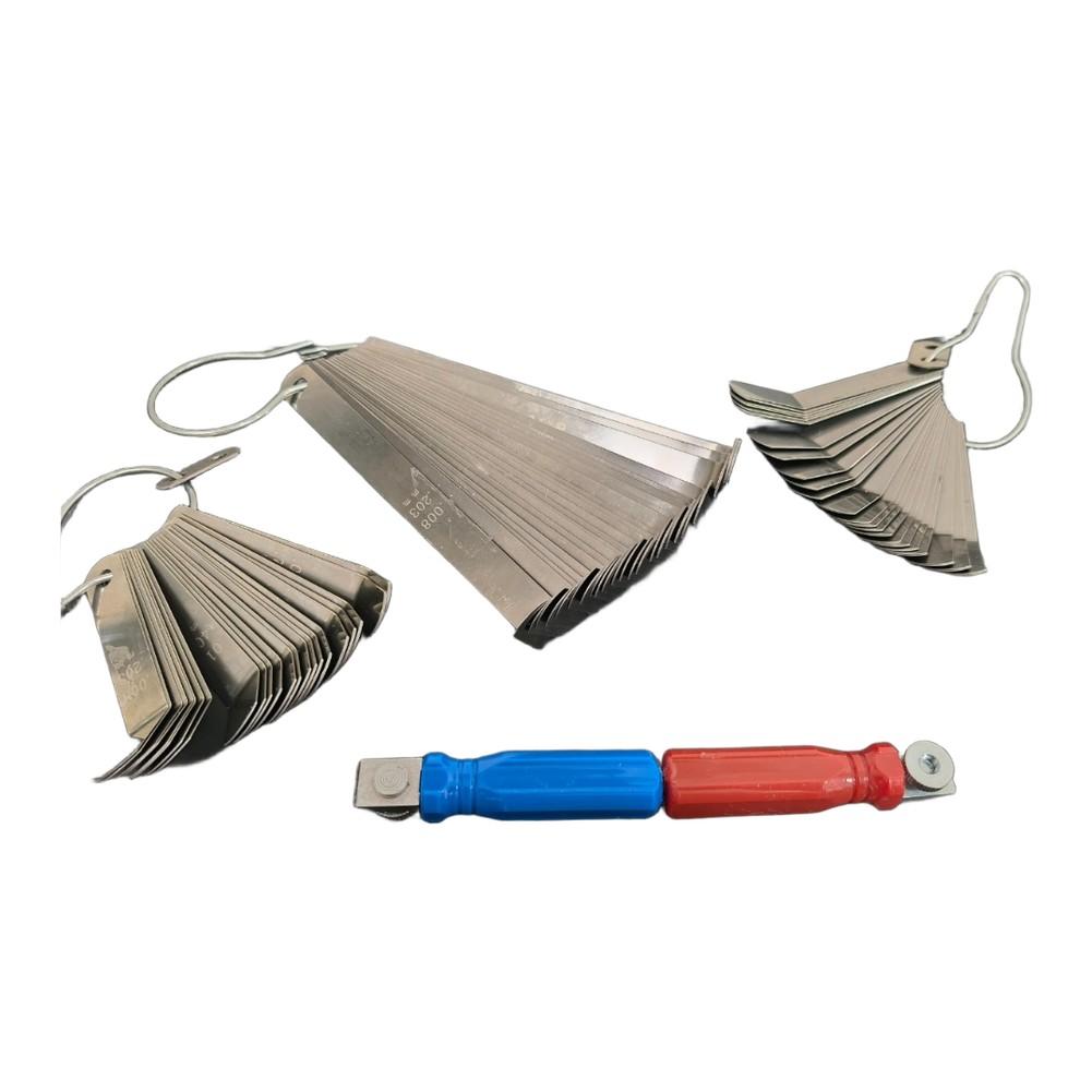 4Pc Grinding Head Feeler Gauge Set Steel Thickness Clearance Adjustment Tool For Heavy Duty Truck Valve Maintenance