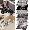Kitchen Floor Mat Non Slip Rug for Dining Area and Kitchen Use 40x60CM Durable Kitchen Mat with Cutlery Print Design Soft Surface