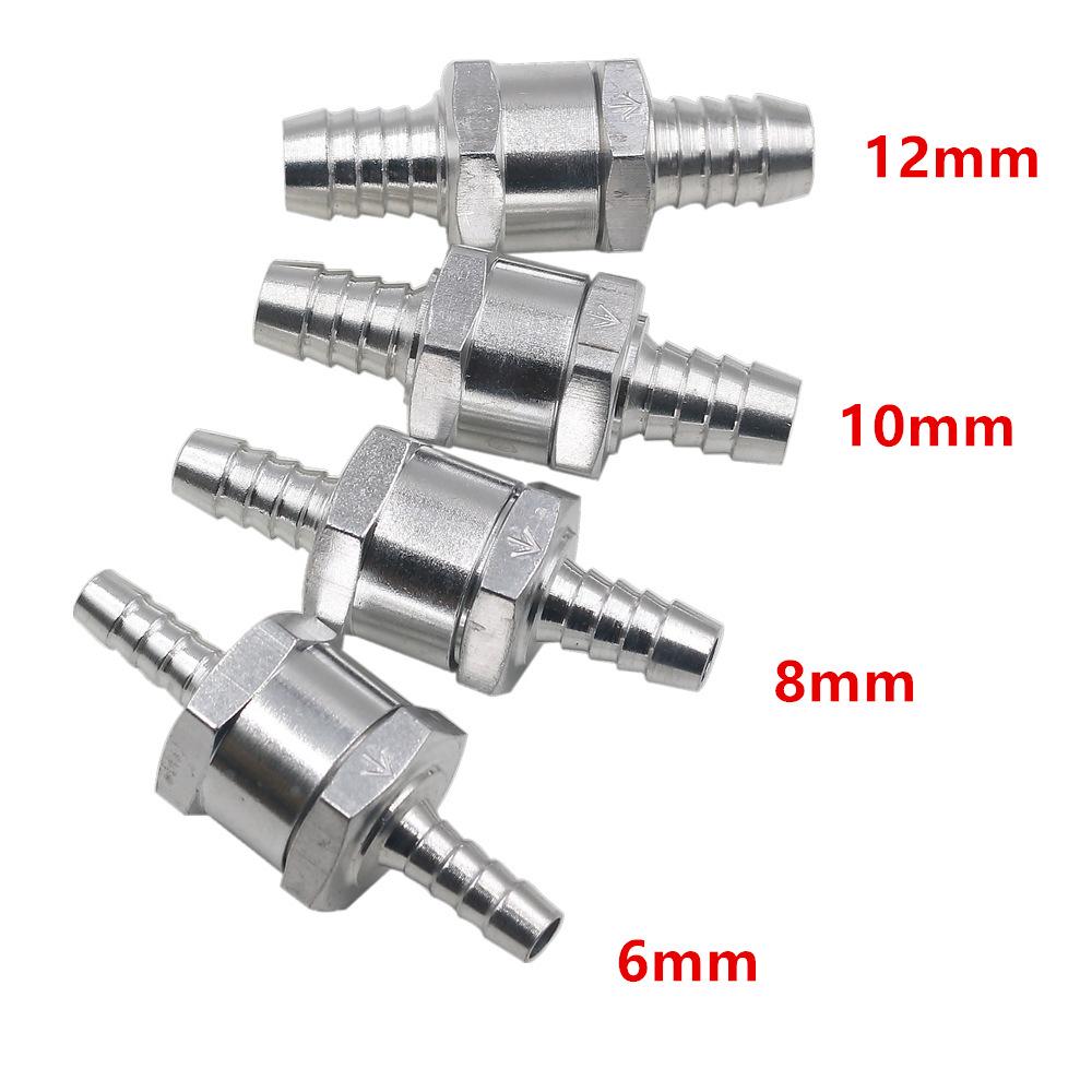 Benzin- & Dieselkraftstoffpumpe Einweg-Rückschlagventil, Aluminiumlegierung, Größen 4/6/8/10mm, für Auto- & Boots-Handölpumpenzubehör.